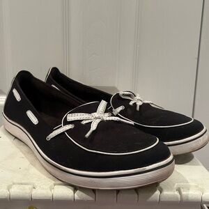 Grasshoppers Windham Ortholite Black Canvas Boat Shoes